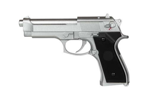 CM126 Silver electric pistol replica (with battery)