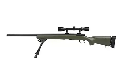 SW-04 Sniper Rifle Replica with scope and bipod (Upgraded) - olive