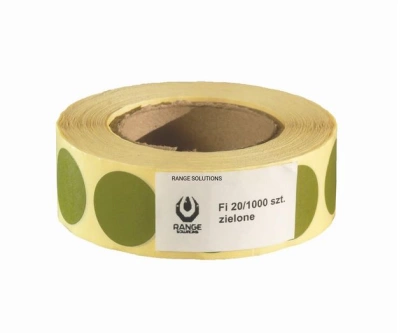 Range Solution 20mm target stickers - 1000 pcs Green