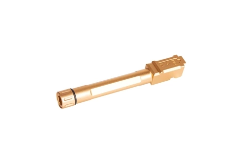 Outer, threaded barrel for G17 airsoft gun - gold
