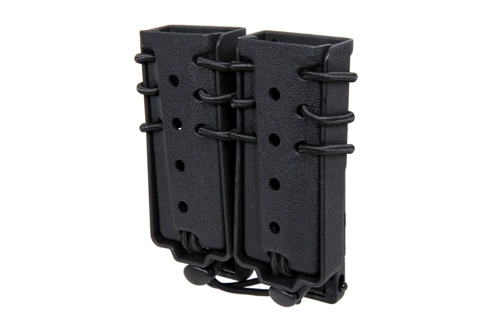 Support pour 2 chargeurs 9mm Wosport Urban Assault Long Quick Pull Noir