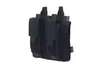 Double Open Top 2+2 Pouch - Black