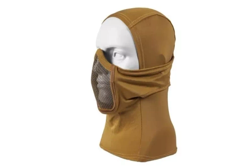 Thermoactive balaclava with steel mask - Tan