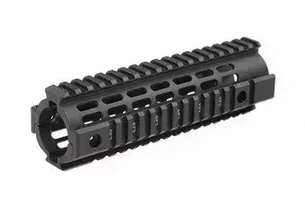Aluminium RIS Quad Rail Freefloat Carbine length assembly - Black