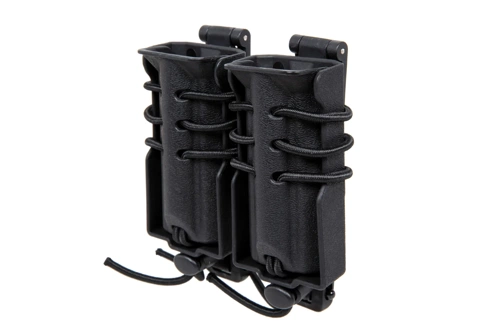 Support pour 2 chargeurs 9mm Wosport Urban Assault Quick Pull Noir