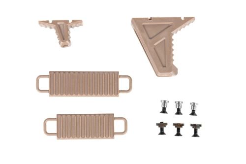 Chwyt przedni JJ Airsoft JA-1392 typu Hand Stop na Keymod/M-LOK Tan