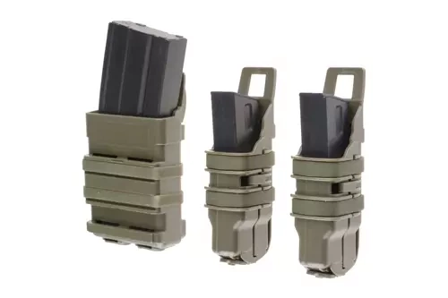 Set de pochettes Open III (2 XS+1 M) pour chargeurs pistolet owe + 5,56 - vert olive