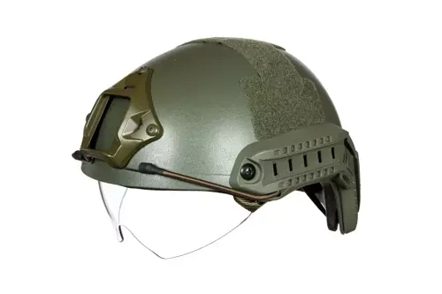 X-Shield MH helmet replica with goggles - Olive