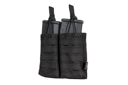 Podwójna ładownica Laser-Cut MOLLE na 2 magazynki typu M4/M16 - czarna