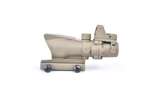 Replika lunety ACOG 4X32C (z podświetleniem światłowodowym i celownikiem RMR) - tan