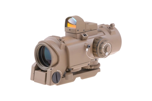 Lunette d'observation 4x32E avec mini collimateur - tan