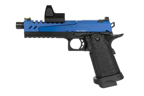 Hi-Capa 5.1 Split Side Pistol Replica - Blue / Black (with BDS Sight)