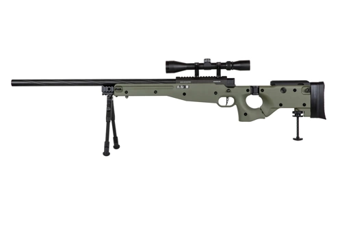 Specna Arms SA-S14 EDGE™ scherpschuttersgeweer replica met richtkijker en tweepoot Olijf