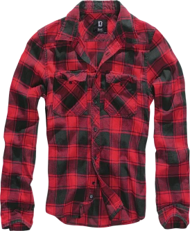 Brandit Checkshirt Flanelle Noir et Rouge
