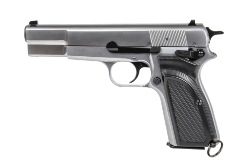 WE Browning Hi Power MK III airsoft pistol - Silver