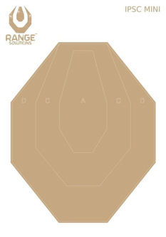 Range Solutions IPSC Mini-schietschijven, 500 stuks (van papier)