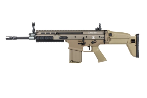 Karabinek szturmowy ASG Cybergun x FN HERSTAL SCAR-H z walizką transportową Tan