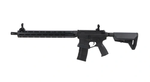 King Arms x Lancer Systems airsoft Carbine L15 LCH7 15" Faux Carbon Black