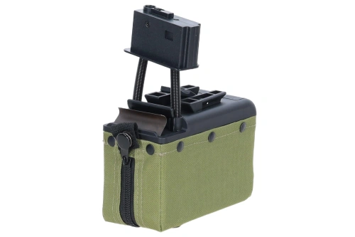 Box type magazijn 1500 kogels Specna Arms x A&K voor M249 Ranger Green