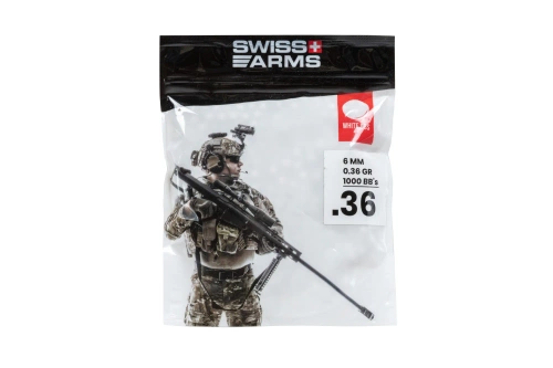 Swiss Arms Bolas de 0,36 g 1000 unidades Blanco