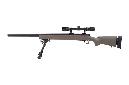 SW-04 Sniper Rifle Replica with Scope and Bipod - Tan