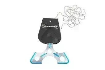 Collier/bague Shuriken - bleu