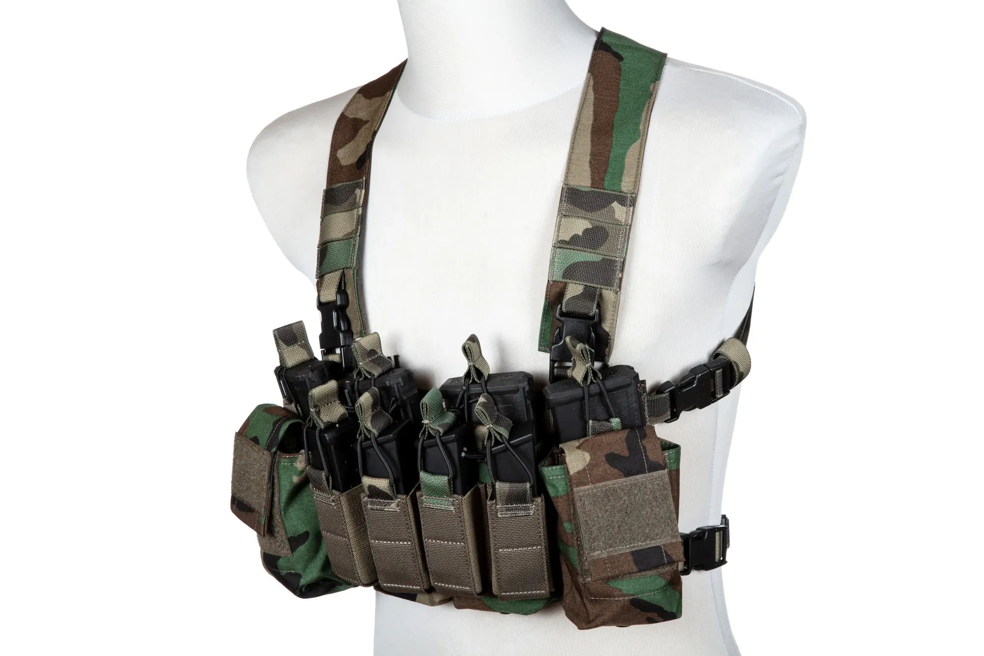 thumbnail image 2 of M81 Woodland Camo D3CR/D3CRX Heavy Placard Tactical Chest Rig – Fits .223 & .308, One Size 2 of 5