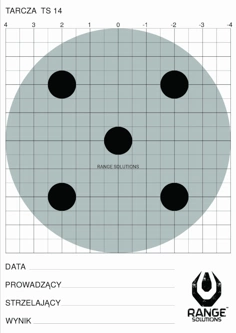 Cible de tir Range Solutions TS-14 - 100 pièces