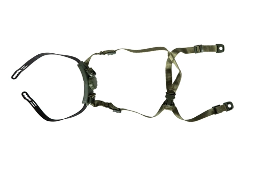 Facemask and suspension for helmet - Olive