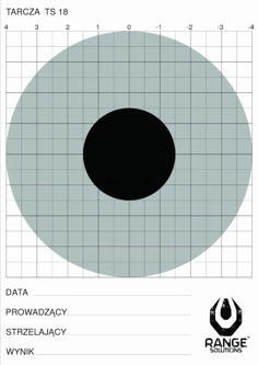 Tarcza strzelecka Range Solutions TS-18 - 100 sztuk