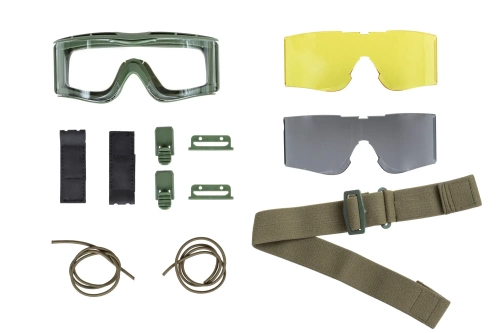 Wosport tactical goggles GG-005 with interchangeable lenses Olive