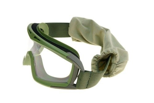 Low-profile goggles with glasses – olive