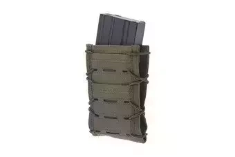 Pochette ouverte découpée au laser - vert olive
