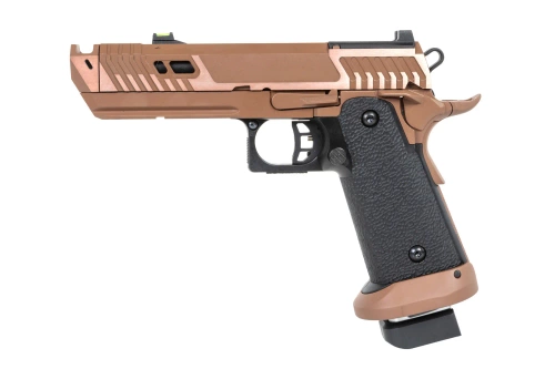 airsoft SRC Sahara Viper DUAL POWER pistole se zeleným plynovým zásobníkem Flat Dark Earth