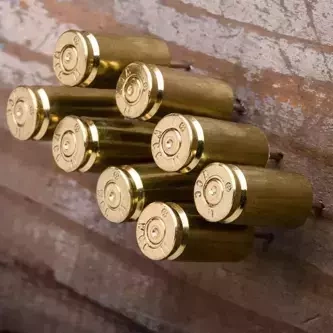 Pinezki z łusek 9mm (8 szt.) - Mosiądz