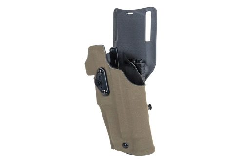 Wosport GB-87 holster avec adaptateur et flipper (version gaucher) Olive