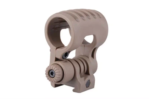 Regulowany montaż latarki na szynę RIS 22mm - dark earth