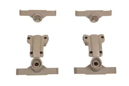 MSA Sordin headphone adapter for MTEK (Type AMP) rails - Dark Earth