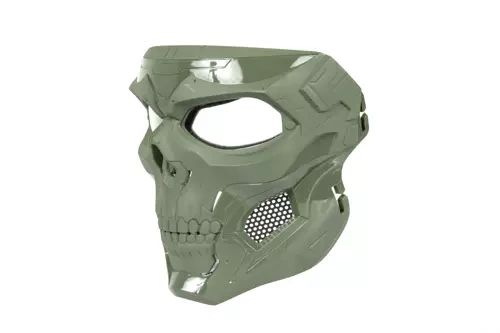Skull Messenger Mask - olive drab